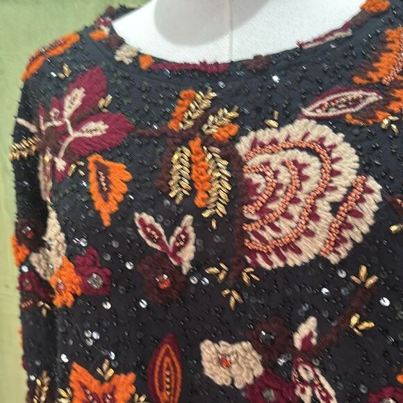 Zara Limited Edition Embroidered / beaded / crystal relaxed fit sweatshirt, M - Picture 4 of 12